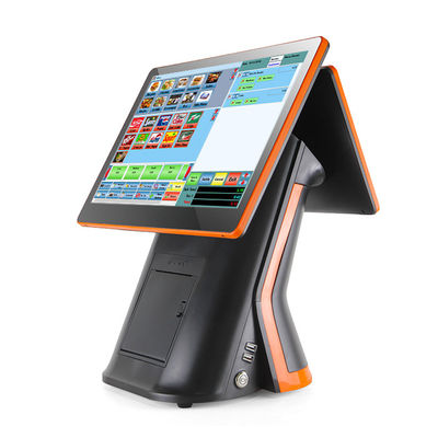 Double 15.6 Inch Capacitive Touch Screen POS System With Printer Android 7.1