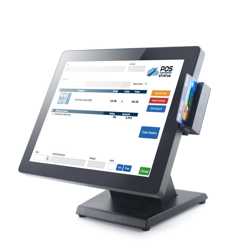 Core I5 All In One 15'' Touch Screen Pos Machine For Supermarket